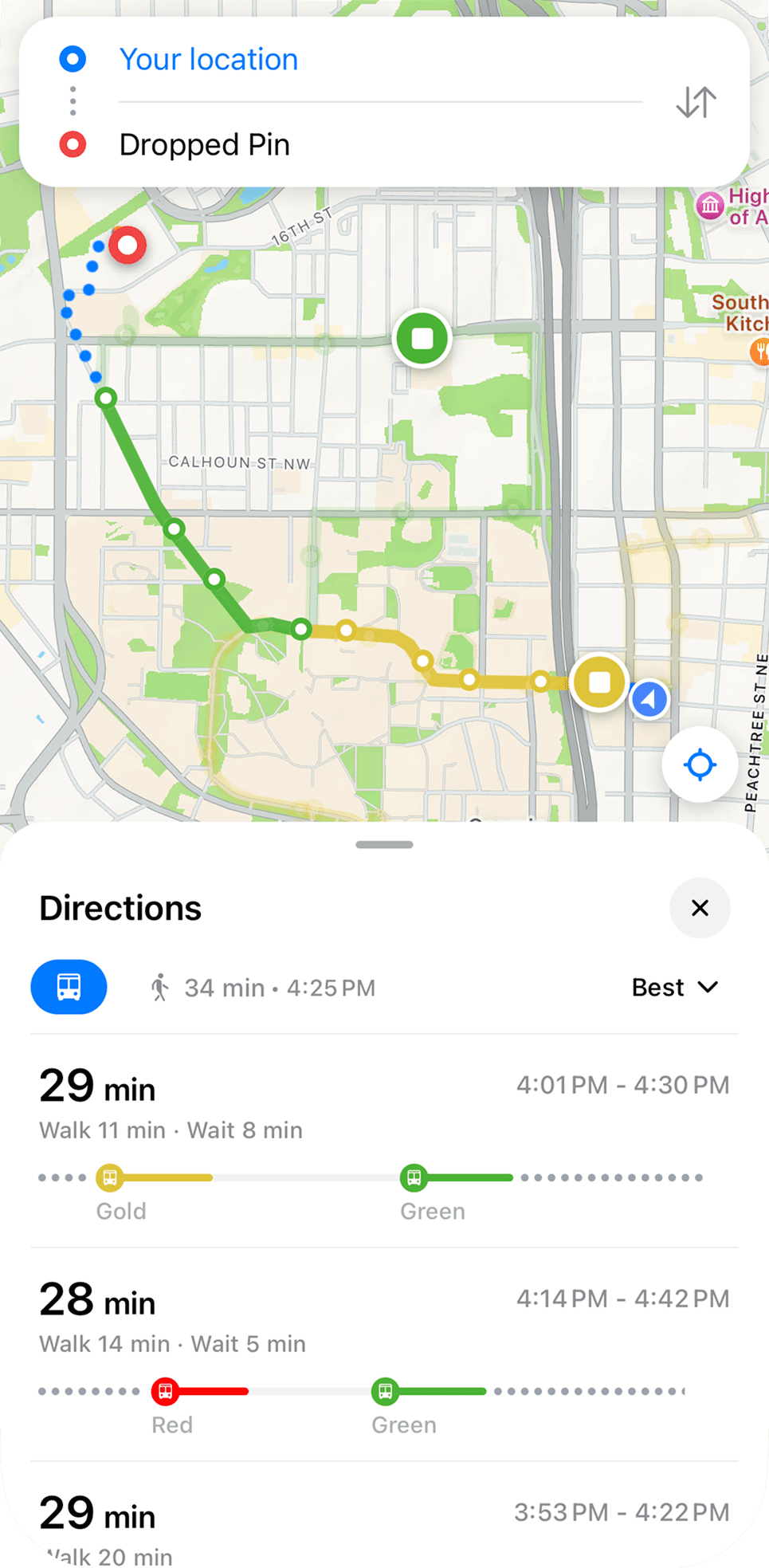 Navigate with bus directions screenshot 1